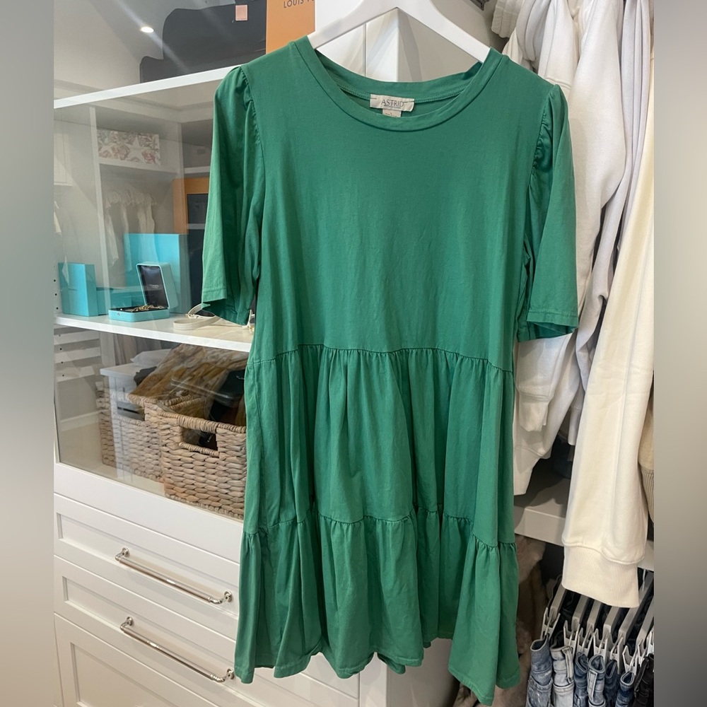 Adorable green babydoll dress